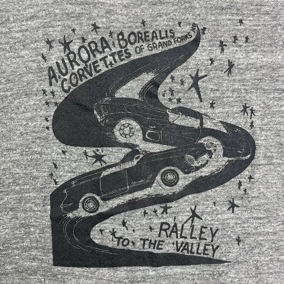 Vintage 1970s Aurora Borealis Corvette Car Club T Shirt Grand Forks North Dakota - Picture 3 of 10